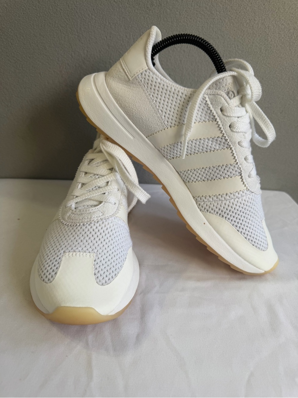 adidas FLB Runner Sneakers Shoes Women’s s8 White Low Top Lace Up Mesh